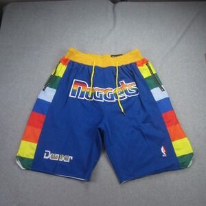 Denver Nuggets Shorts Men XXL Blue Rainbow Just Don 91-92 Retro Mesh Basketball